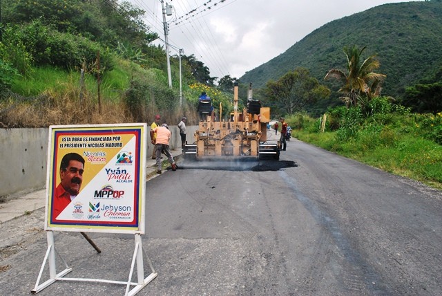 Diario Frontera, Frontera Digital,  alcaldía de tovar, asfalto en el valle del mocotíes, Mocoties, ,Con 200 toneladas de asfalto dan continuidad a rehabilitación de vías en Tovar