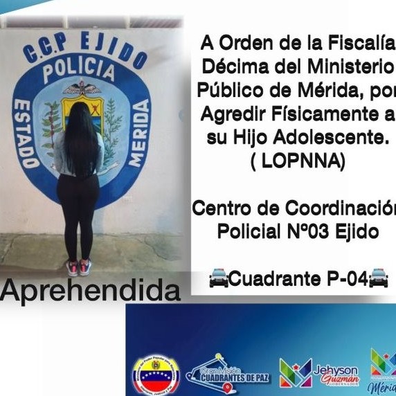 Diario Frontera, Frontera Digital,  POLIMÉRIDA, Sucesos, ,POLICÍA CAPTURO A MADRE POR MALTRATO
A SU HIJO ADOLESCENTE EN EJIDO