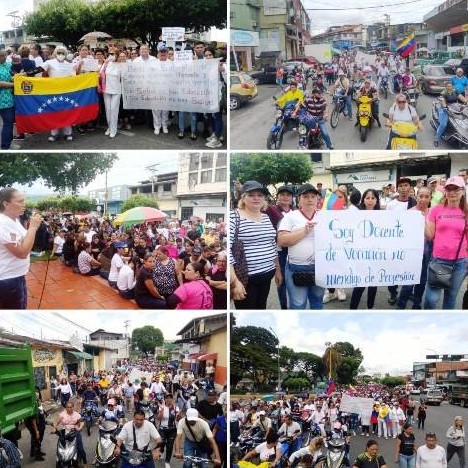 Diario Frontera, Frontera Digital,  PROTESTA EL VIGÍA, El Vigía Panamericana, ,TRABAJADORES Y DOCENTES MARCHARON 
Y PROTESTARON POR SALARIOS JUSTOS