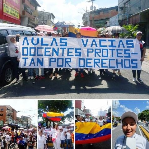 Diario Frontera, Frontera Digital,  MARCHA EN EL VIGÍA, El Vigía Panamericana, ,EDUCADORES Y TRABAJADORES MARCHARON 
Y PROTESTARON POR SALARIOS JUSTOS EN EL VIGÍA
