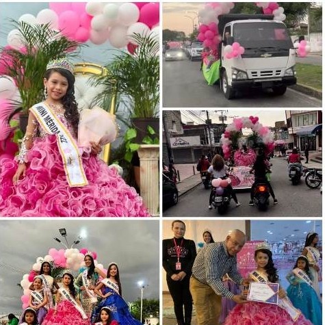 Diario Frontera, Frontera Digital,  Mini Mérida 2022, Estefani Parra, El Vigía Panamericana, ,Mini Mérida 2022, Estefani Parra, brilló en Caravana de recibimiento en El Vigía