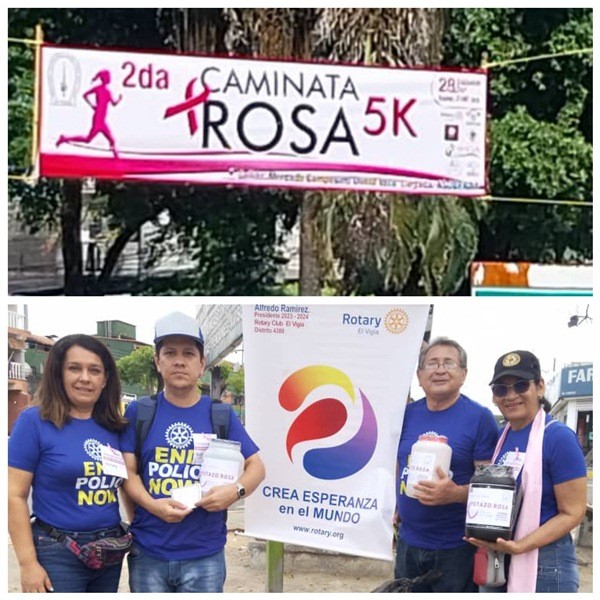 Diario Frontera, Frontera Digital,  Día del Cáncer de Mama, ROTARY EL VGÍA, POTAZO ROSA, El Vigía Panamericana, ,Rotary conmemoró Día del Cáncer de Mama 
con el Potazo Rosa en El Vigía