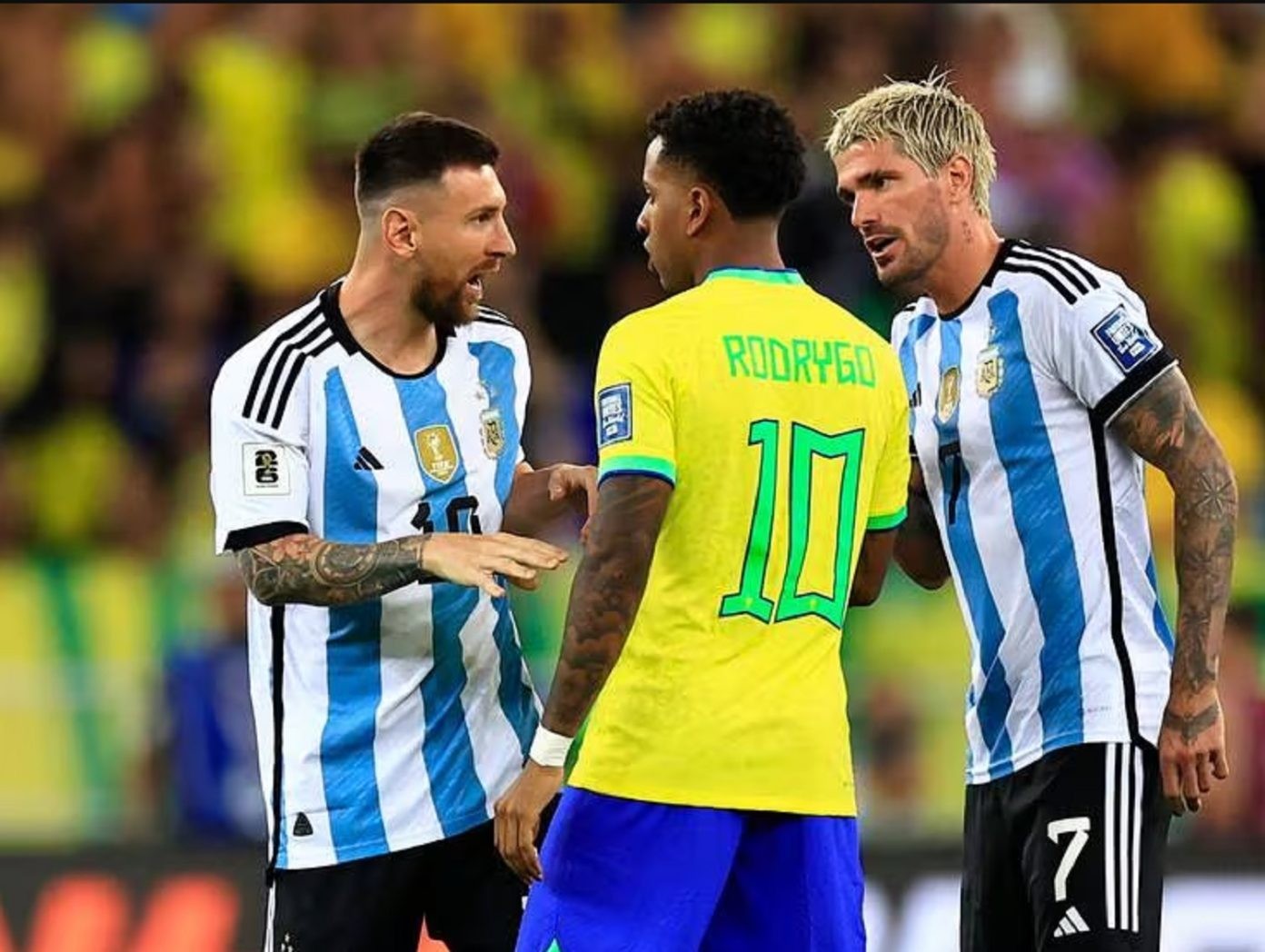 Diario Frontera, Frontera Digital,  Lionel Messi, Argentina, Rodrygo Goes, Brasil, Deportes, ,Rodrygo Goes recibe insultos racistas tras su discusión con Messi