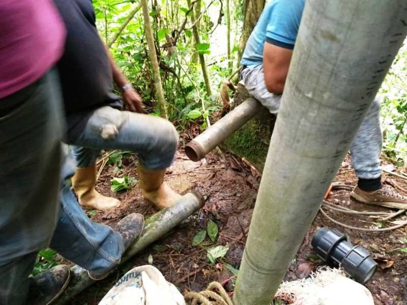 Diario Frontera, Frontera Digital,  Municipio Antonio Pinto Salinas, La Macana, Aguas de Me`rida, Alcaldìa de Antonio PInto Salinas, Mérida, Jehyson Guzmán, Mocoties, ,Fuerza laboral de Aguas de Mérida recupera puente colgante 
de acueducto “La Macana” en Antonio Pinto Salinas