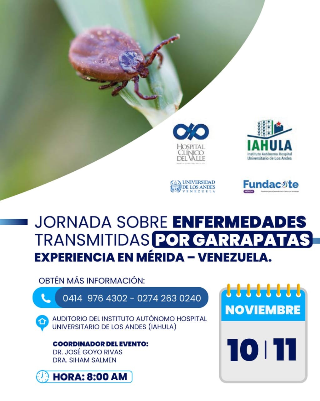 Diario Frontera, Frontera Digital,  Enfermedades Transmitidas por Garrapatas, JORNADA DOCENTE, ACADÉMICA, Salud, ,Este viernes 10 de noviembre se efectuará 
Jornada sobre Enfermedades Transmitidas por Garrapatas