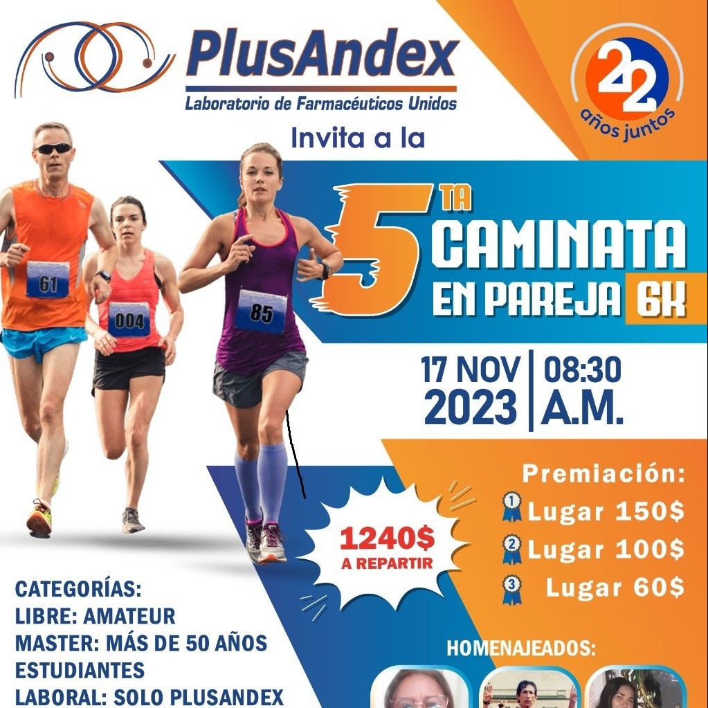 Diario Frontera, Frontera Digital,  El Vigía, Caminata PlusAndex, Deportes, ,Plusandex invita a la quinta caminata 
en parejas a efectuarse este viernes en El Vigía