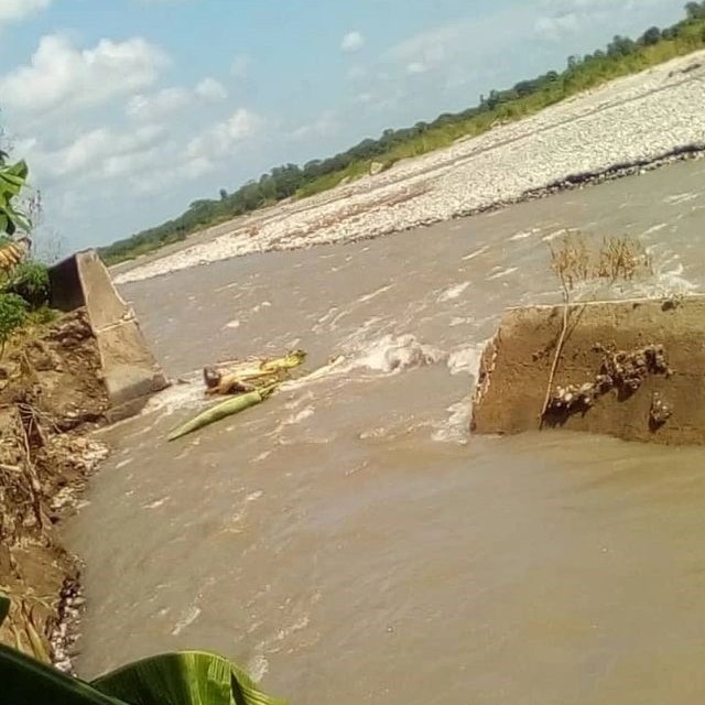 Diario Frontera, Frontera Digital,  Municipio Alberto Adriani, El Vigía, Río Chama, El Vigía Panamericana, ,Río Chama tumbó muro de contención a la altura de El Dique - La Motosa