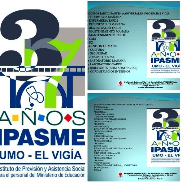 Diario Frontera, Frontera Digital,  IPAS ME 37 aniversario en El Vigía, El Vigía Panamericana, ,La unidad médica Ipasme celebrará 
sus 37 aniversario en El Vigía