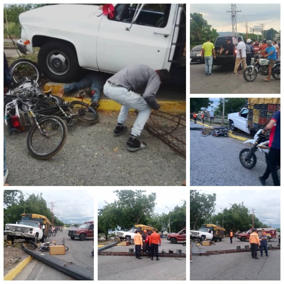Diario Frontera, Frontera Digital,  municipio Alberto Adriani, El Vigía, PNB, Sucesos, ,Tres lesionados en colisión entre un camión y una moto en El Vigía