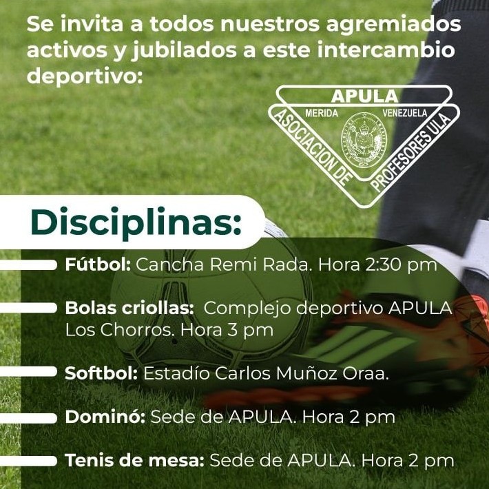 Diario Frontera, Frontera Digital,  Sábado Deportivo, Apula, Día del Profesor Universitario, IPP, Virgilio Castillo Blanco, Deportes, ,“Sábado Deportivo” se llevará cabo en Apula 
en el marco del día del Profesor Universitario