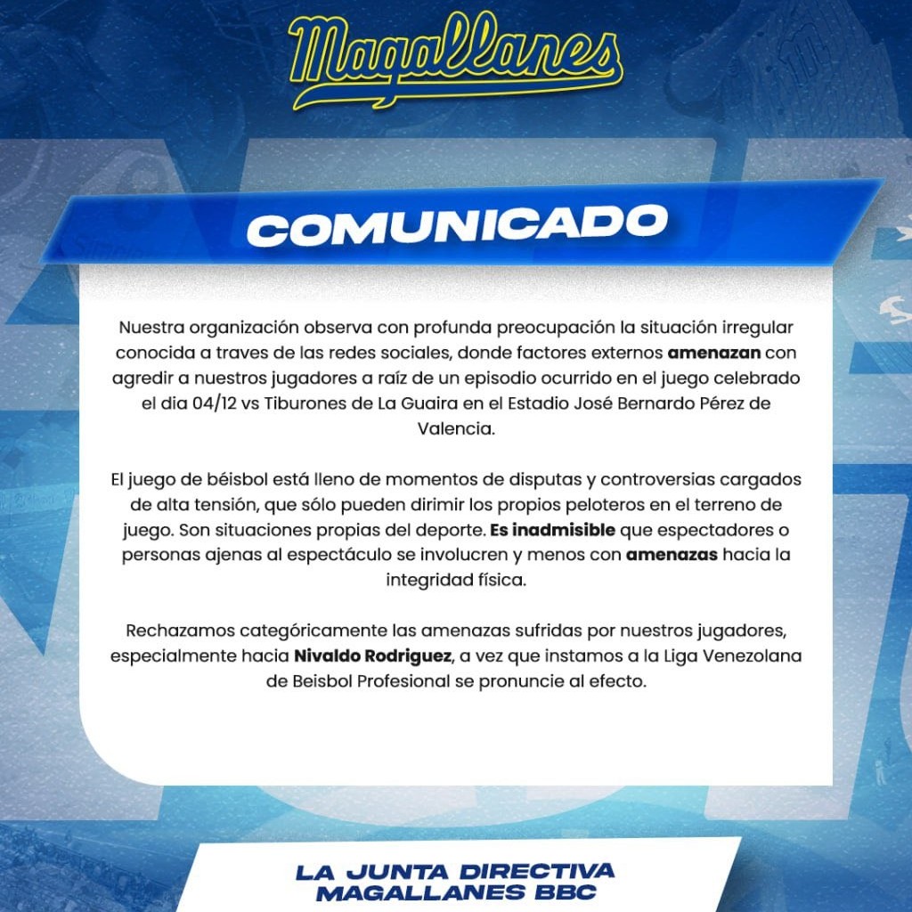 Diario Frontera, Frontera Digital,  Ronald Acuña Jr., Navengantes del Magallanes, LVBP, Deportes, ,Magallanes rechaza amenazas del padre de Ronald Acuña y exige a la LVBP pronunciarse