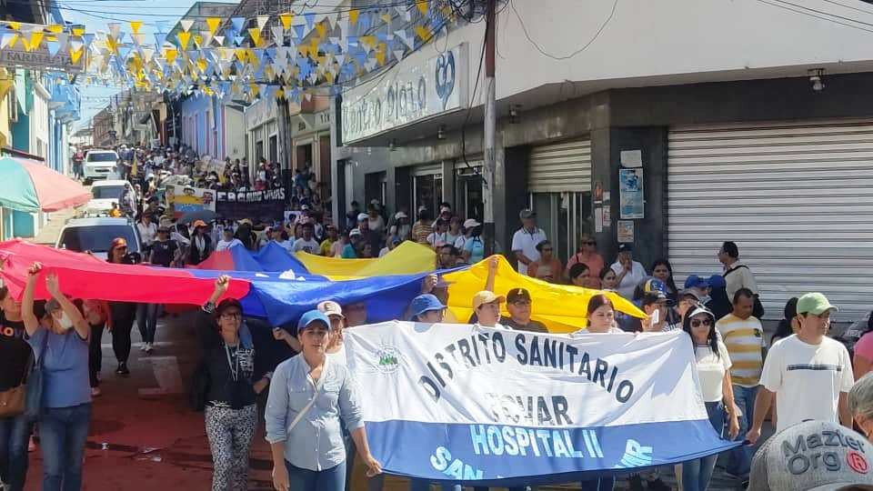 Diario Frontera, Frontera Digital,  PROTESTA EN TOVAR, MUNICIPIO TOVAR, MÉRIDA, Mocoties, ,Trabajadores de la salud y educación marcharon 
nuevamente en Tovar por un salario justo