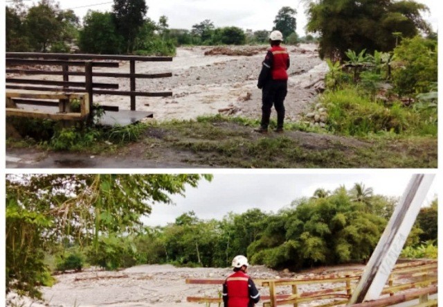Diario Frontera, Frontera Digital,  PUENTE RÍO MUCUJEPE, ALCALDÌA DE ALBERTO ADRIANI, El Vigía Panamericana, ,Bomberos inspeccionaron río Mucujepe constatando
socavamiento de las bases del puente