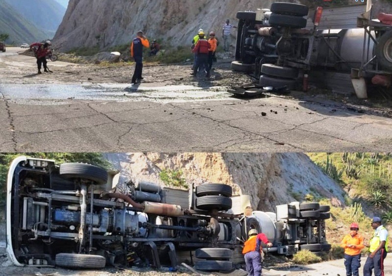 Diario Frontera, Frontera Digital,  VUELCO GANDOLA, GNB, LAGUNILLAS, PUENTE REAL, Sucesos, ,Dos lesionados en vuelco de gandola 
adscrita a la GNB en Lagunillas
