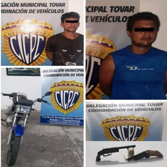Diario Frontera, Frontera Digital,  CICPC, SANTA CRUZ DE MORA, Sucesos, ,Cicpc capturó a dos integrantes de “Los Criollos” en Santa Cruz de Mora