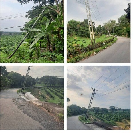 Diario Frontera, Frontera Digital,  CORPOELEC, LOS NARANJOS, ALBERTO ADRIANI, POSTES, El Vigía Panamericana, ,Corpoelec debe solucionar tres postes
en la vía a Los Naranjos de El Vigía