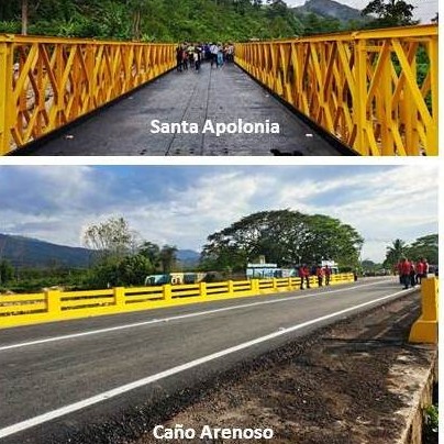 Diario Frontera, Frontera Digital,  SANTA APÒLONIA, CAÑO ARENOSO, TULIO FEBRES CORDERO, El Vigía Panamericana, ,Santa Apolonia y Caño Arenoso estrenan puentes
