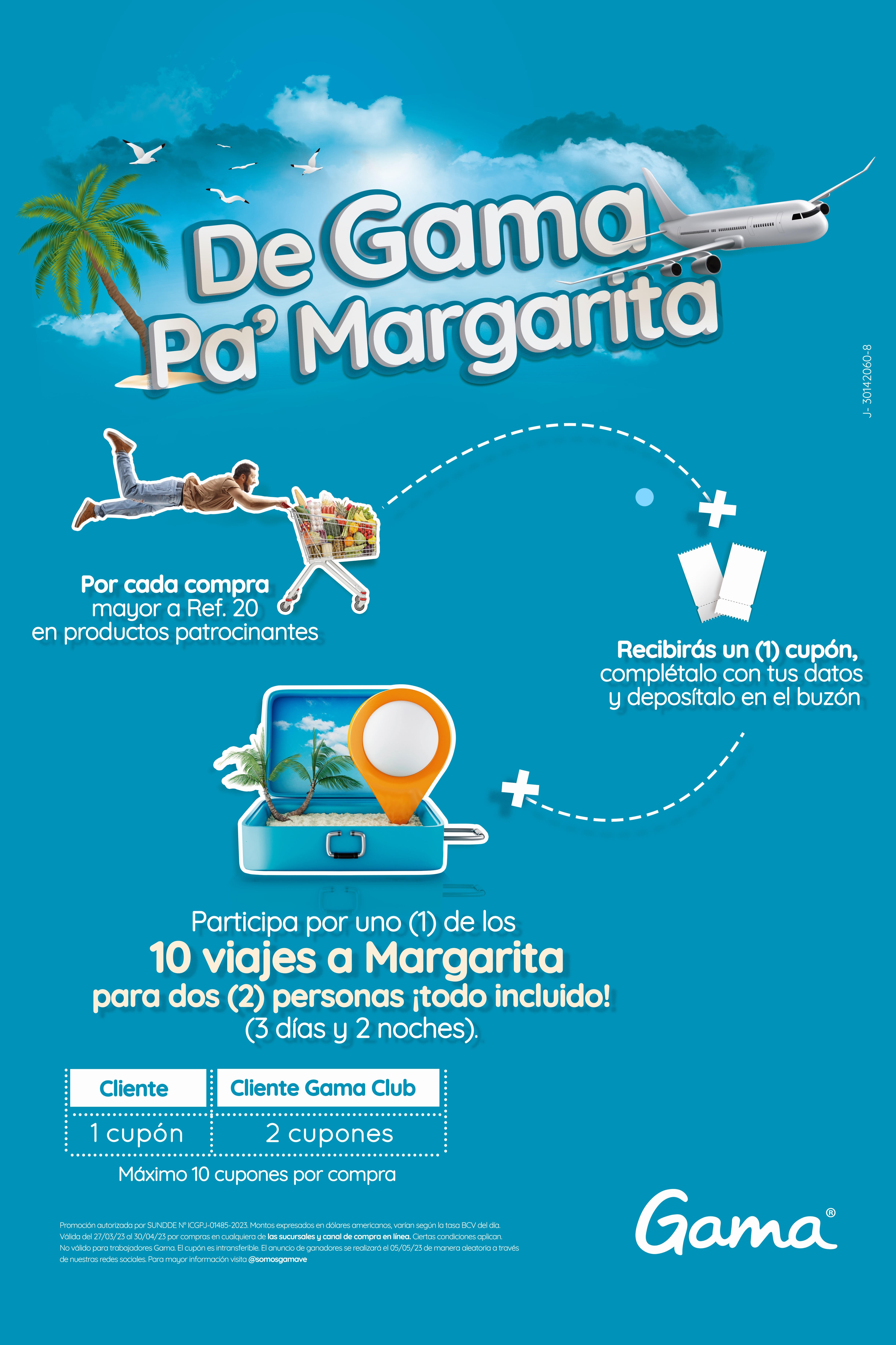 Diario Frontera, Frontera Digital,  GAMA, Entretenimiento, ,Prepara tu maleta y móntate en la nueva dinámica “De Gama pa´ Margarita”