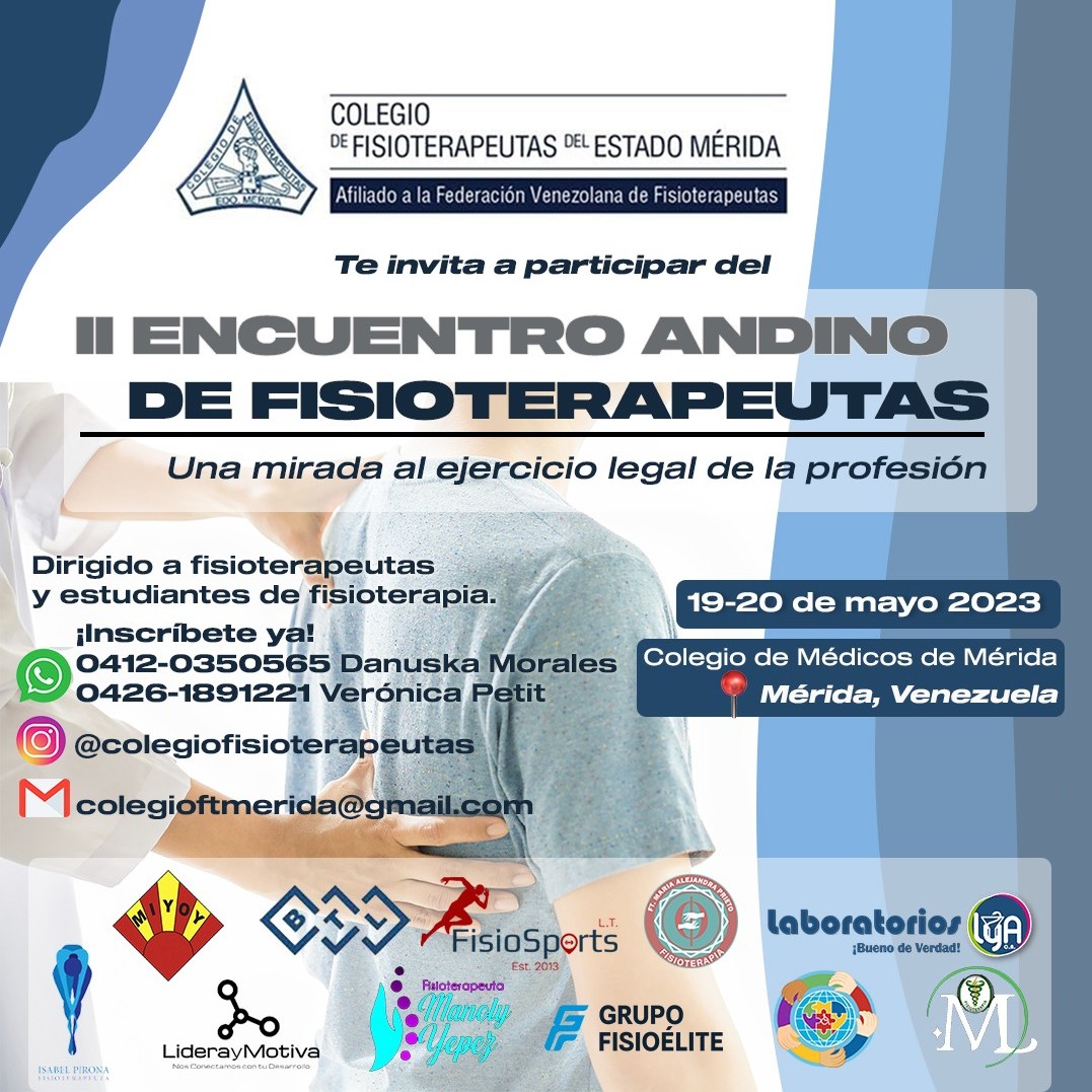 Diario Frontera, Frontera Digital,  II Encuentro Andino de Fisioterapeutas, Tecnología, ,Efectuarán en Mérida el II Encuentro Andino de Fisioterapeutas 
“Una mirada al ejercicio legal de la profesión”