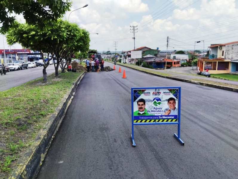 Diario Frontera, Frontera Digital,  GOBERNACIÓN DE MÉRIDA, AGUAS DE MÉRIDA, El Vigía Panamericana, ,Gobernación y Aguas de Mérida 
reparan bote de agua en El Vigía