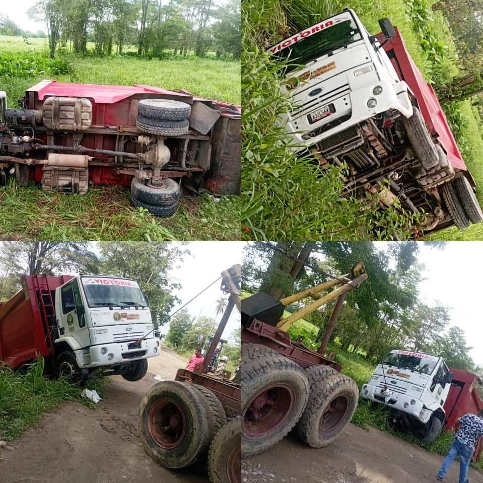 Diario Frontera, Frontera Digital,  Compactador del aseo urbano, EL VIGÍA, MUNICIPIO ALBERTO ADRIANI, Sucesos, El Vigía Panamericana, ,Compactador del aseo urbano 
se volcó en el Km 35 de El Vigía