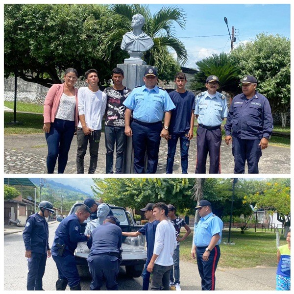 Diario Frontera, Frontera Digital,  Restituyen el busto del Libertador, MUCUJEPE, ALBERTO ADRIANI, EL VIGÍA, MÉRIDA, El Vigía Panamericana, ,Restituyen el busto del Libertador
Simón Bolívar en la plaza de Mucujepe