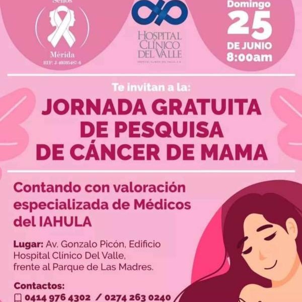 Diario Frontera, Frontera Digital,  Salud, ,Senos Mérida y el Hospital Clínico del Valle realizarán 
este domingo una jornada de despistaje de cáncer de mama
