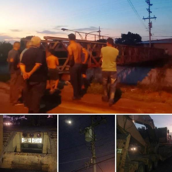 Diario Frontera, Frontera Digital,  LAS FLORES PARTE ALTA, EL VIG´`IA, SIN ELECTRRICIDAD, GANDIOLA PUENTES CAGUA, EL VIGÍA, El Vigía Panamericana, ,Gandola desplazó pasarela en la avenida Don Pepe Rojas 
y afectó poste de energía en Las Flores parte alta