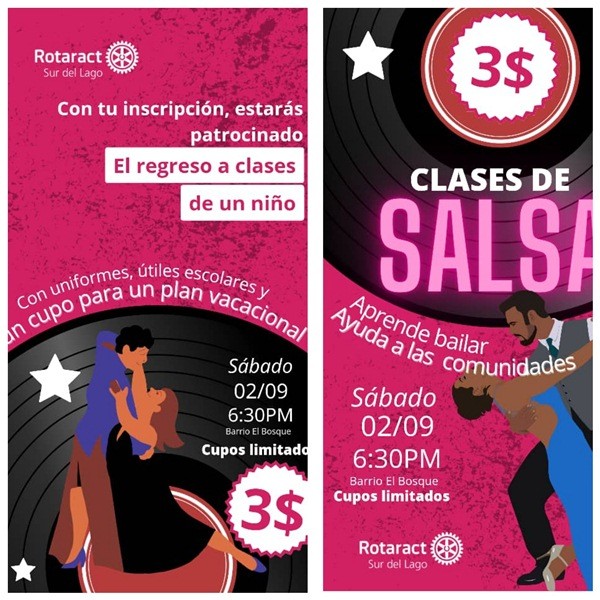 Diario Frontera, Frontera Digital,  Rotaract Sur del Lago, El Vigía Panamericana, ,Rotaract Sur del Lago invita a participar 
en un taller para aprender a bailar salsa en El Vigía