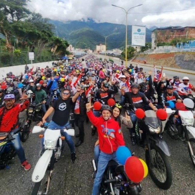 Diario Frontera, Frontera Digital,  PSUV LIBERTADOR, JESUS ARAQUE, Politica, ,Junto a Jesús Araque la Fuerza Motorizada recorrió calles de la ciudad de Mérida