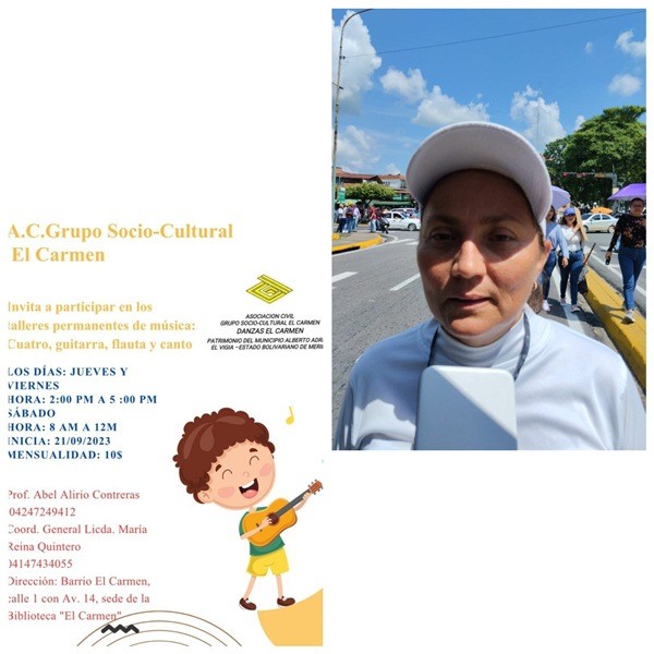 Diario Frontera, Frontera Digital,  GRUPO CULTURAL EL CARMEN, EL VIGÍA, MÉRIDA, El Vigía Panamericana, ,Iniciaron inscripciones de cuatro, guitarra,
flauta y canto en el grupo El Carmen de El Vigía