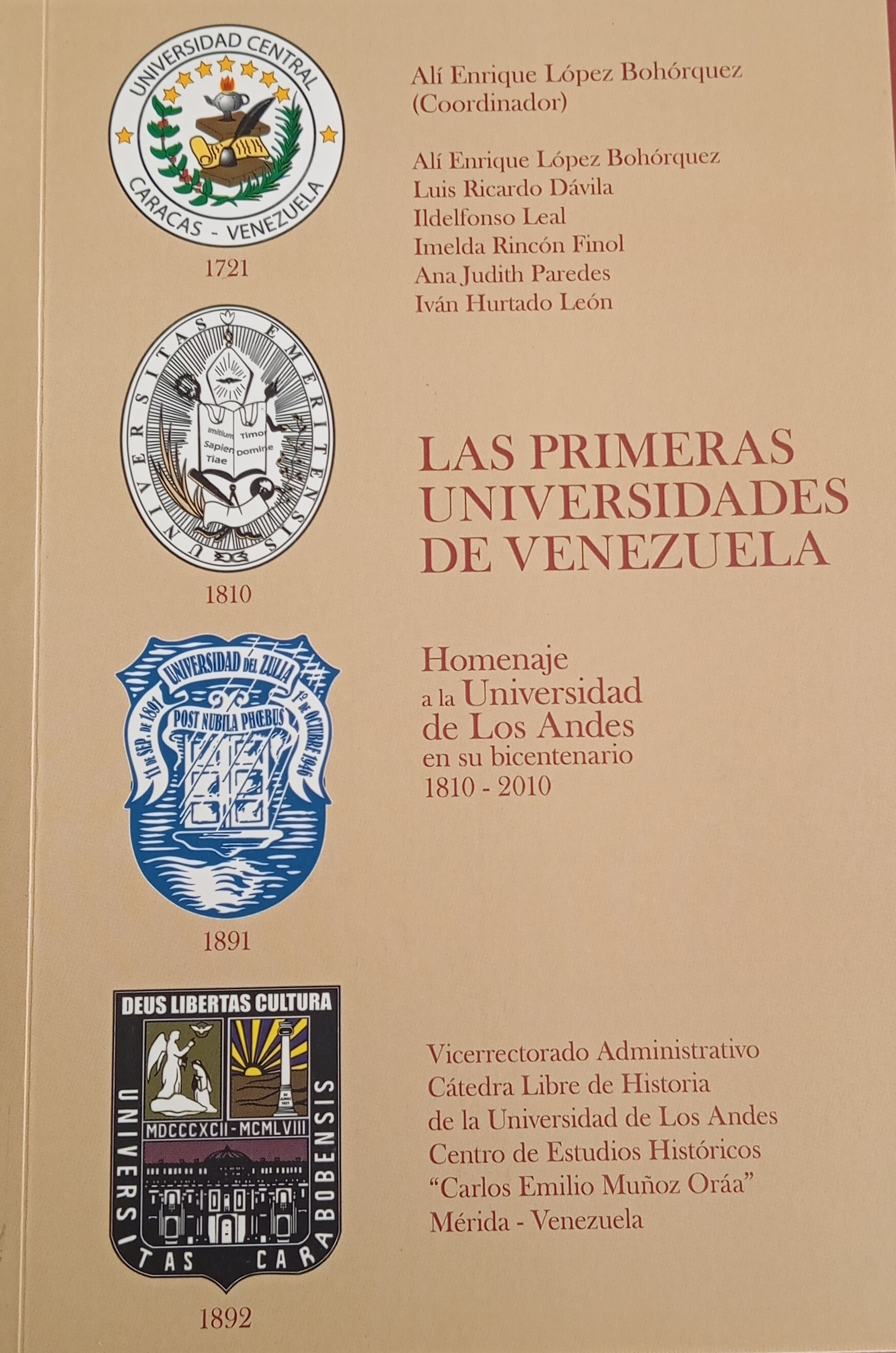 Diario Frontera, Frontera Digital,  Opinión, ,La Universidad de Los Andes y la cátedra para su historia por Alí Enrique López Bohórquez (*)