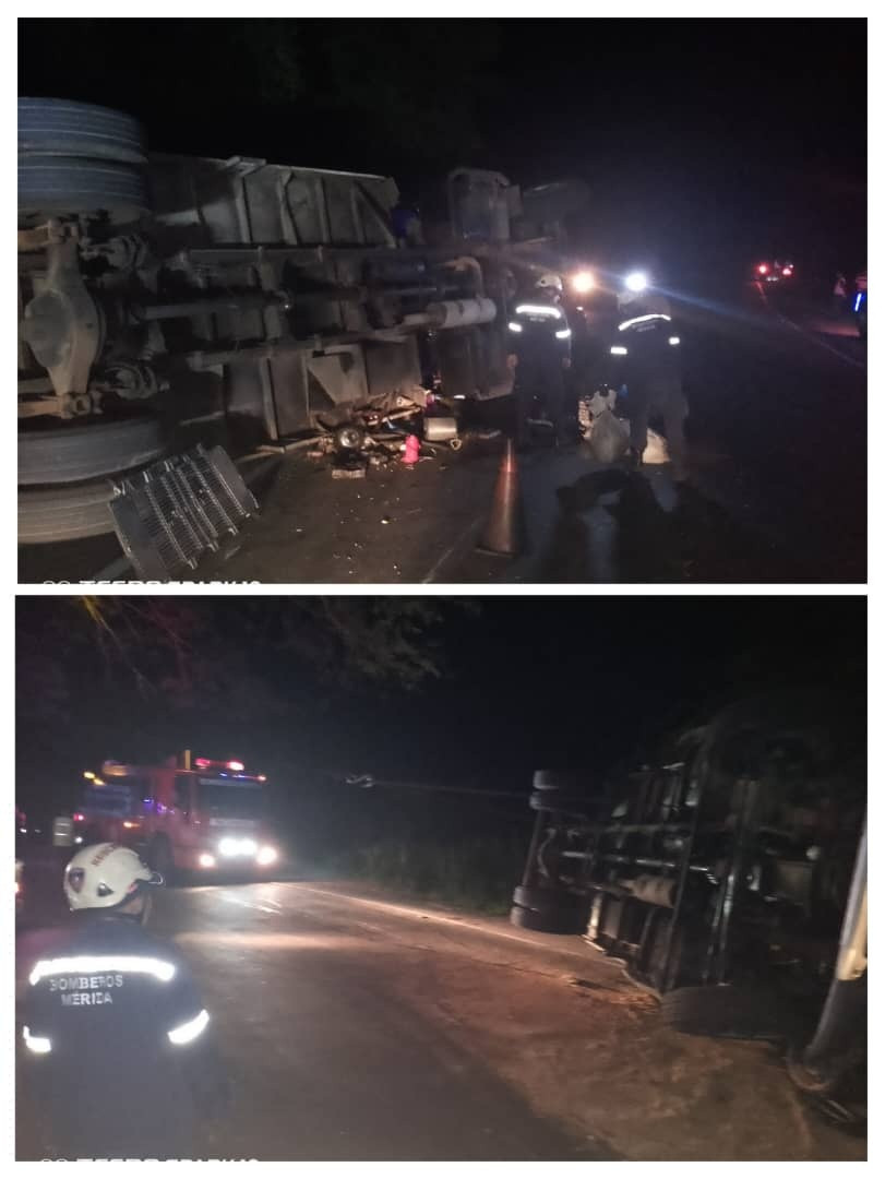 Diario Frontera, Frontera Digital,  Sucesos, ,Policía de tránsito indaga causa del volcamiento
de  vehículo en puente Guaruríes en El Vigía