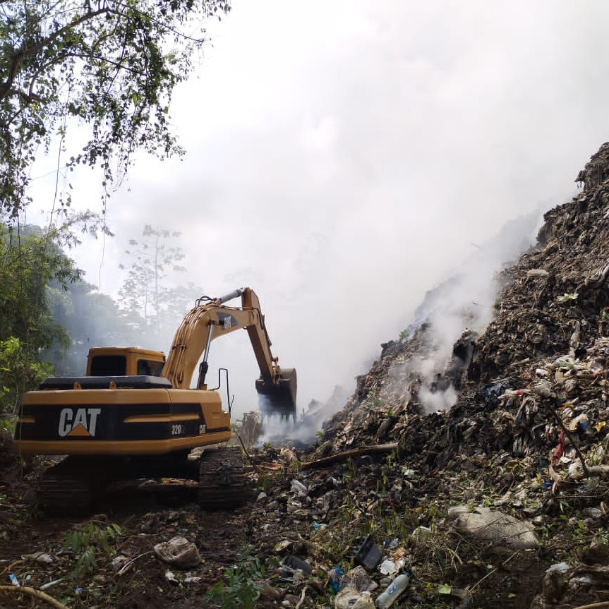 Diario Frontera, Frontera Digital,  El Vigía Panamericana, ,Jehyson Guzmán atiende situación de incendio provocado en vertedero de Onia