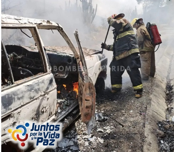 Diario Frontera, Frontera Digital,  Sucesos, ,Bomberos indagan causa del incendio de un vehículo en Campo Elías
