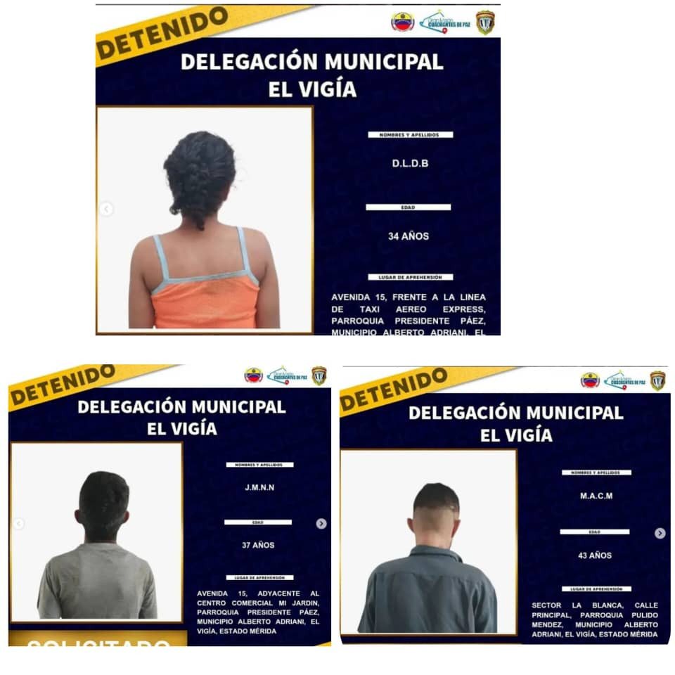 Diario Frontera, Frontera Digital,  Sucesos, ,Cicpc capturó a tres ciudadanos solicitados por diferentes delitos en El Vigía