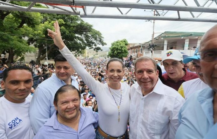 Diario Frontera, Frontera Digital,  Politica, ,María Corina Machado y Edmundo González encabezaron una multitudinaria movilización en Aragua