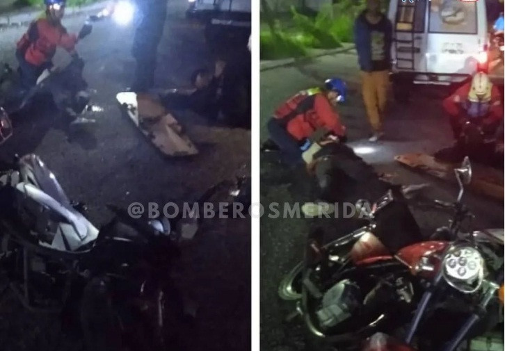 Diario Frontera, Frontera Digital,  Sucesos, ,Dos adolescentes resultaron lesionados en una colisión entre motos en Mérida