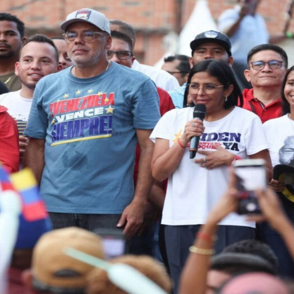 Diario Frontera, Frontera Digital,  Politica, ,Jorge y Delcy Rodríguez encabezaron movilización en respaldo al presidente Nicolás Maduro en el estado Bolívar