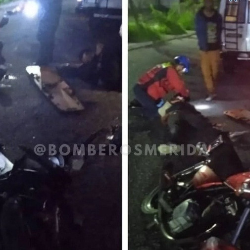 Diario Frontera, Frontera Digital,  Sucesos, ,Dos adolescentes resultaron lesionados en una colisión entre motos en Mérida