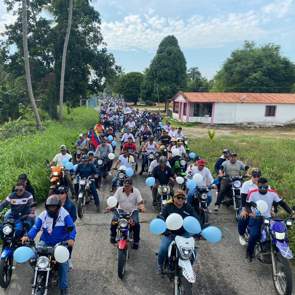 Diario Frontera, Frontera Digital,  Politica, ,Gran Caravana de Motorizados con Edmundo González Urrutia en Obispo Ramos De Lora