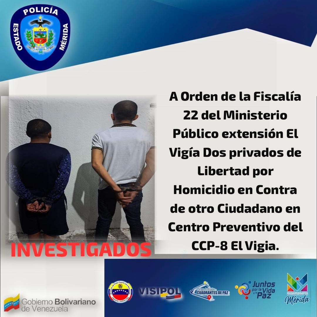 Diario Frontera, Frontera Digital,  Sucesos, ,Dos detenidos presuntamente responsables de asesinar a un privado de libertad en el Comando Policial de El Vigía