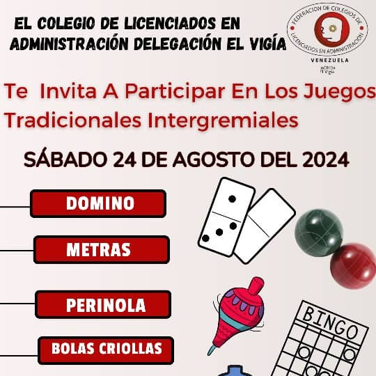 Diario Frontera, Frontera Digital,  El Vigía Panamericana, ,Colegio de Licenciados en Administración invita
a participar en juegos tradicionales en El Vigía