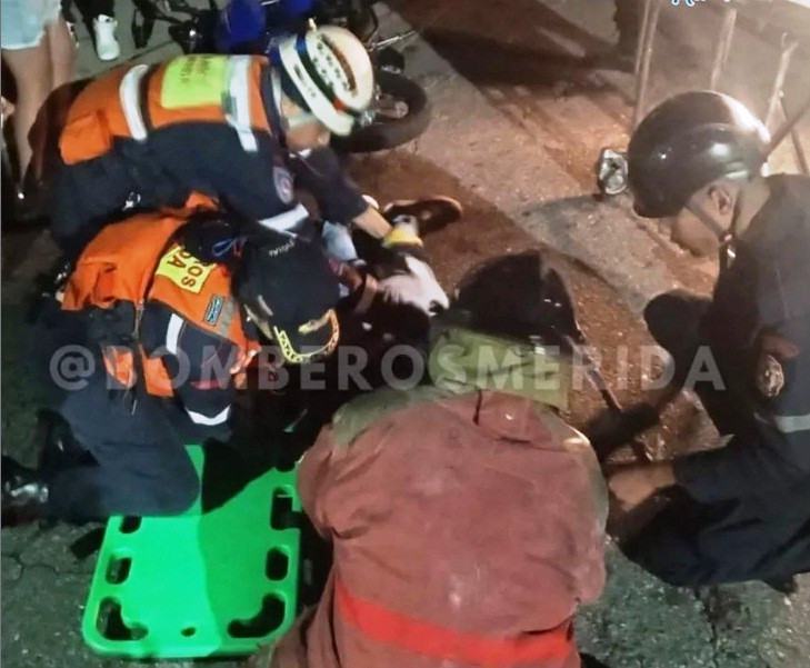 Diario Frontera, Frontera Digital,  Sucesos, ,Joven motorizado resulto herido 
tras vuelco de moto en Mérida