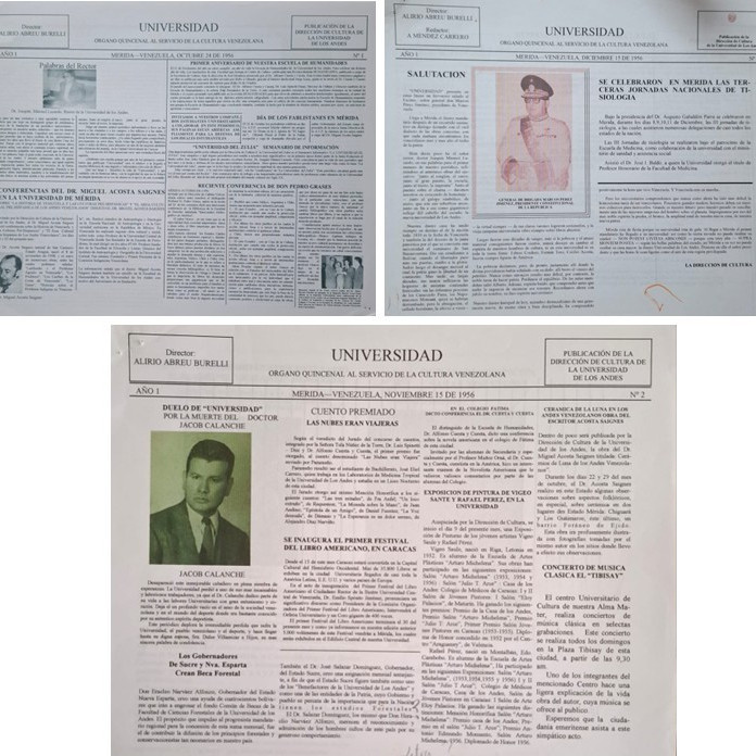 Diario Frontera, Frontera Digital,  Opinión, ,La Universidad de Los andes en el periódico Universidad (1956-1958) por Alí Enrique López Bohórquez (*)