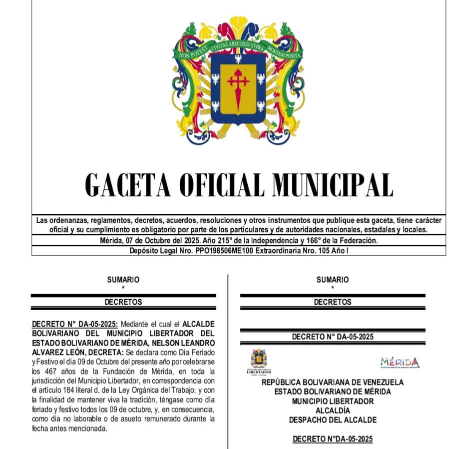 Diario Frontera, Frontera Digital,  Regionales, ,Decretado Día de Júbilo no laborable en el municipio Libertador este 9 de octubre