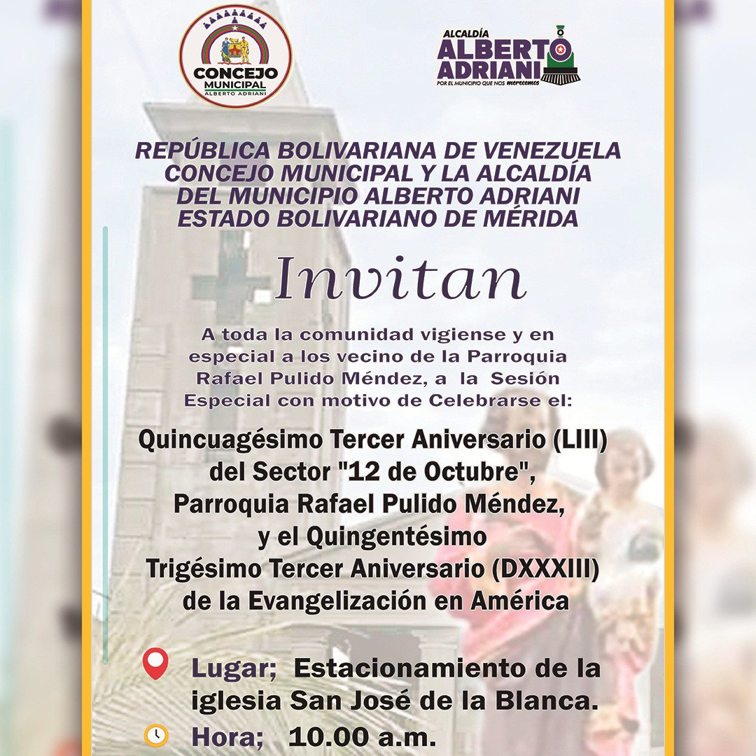 Diario Frontera, Frontera Digital,  El Vigía Panamericana, ,Concejo Municipal de Alberto Adriani aprobó dos sesiones especiales por el aniversario del 12 de octubre