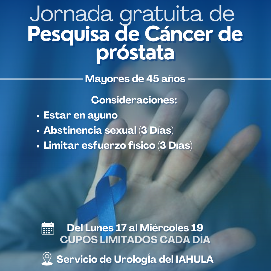 Diario Frontera, Frontera Digital,  Salud, ,Iahula realizará jornada de despistaje de cáncer de próstata para hombres mayores de 45 años