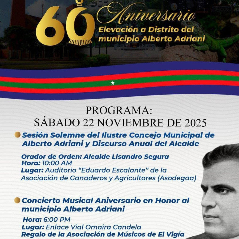Diario Frontera, Frontera Digital,  El Vigía Panamericana, ,El Vigía festeja sesenta aniversario de la elevación a distrito
