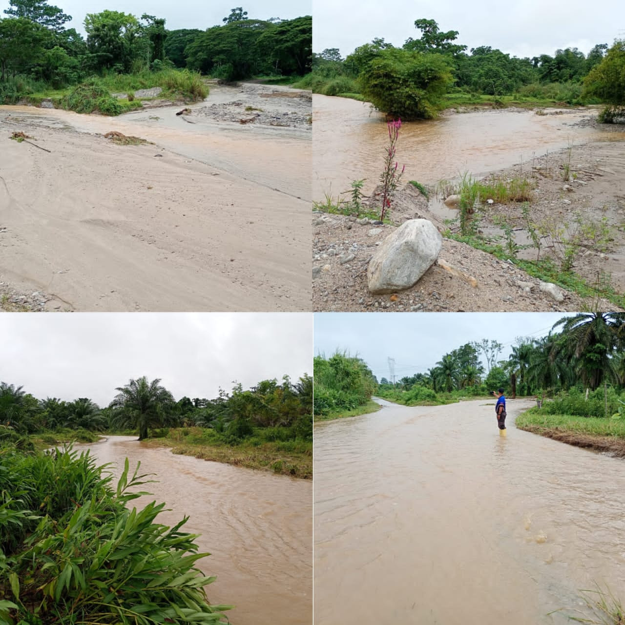 Diario Frontera, Frontera Digital,  El Vigía Panamericana, ,“El desborde inundó la vialidad de la zona, aproximadamente 200 metros más abajo de la carretera principal. No alcanzamos llegar hasta el sitio, ya que debido a la inundación se nos imposibilitó”,Inspecciones de Ugradmaa confirman desborde de ríos en parroquia Héctor Amable Mora